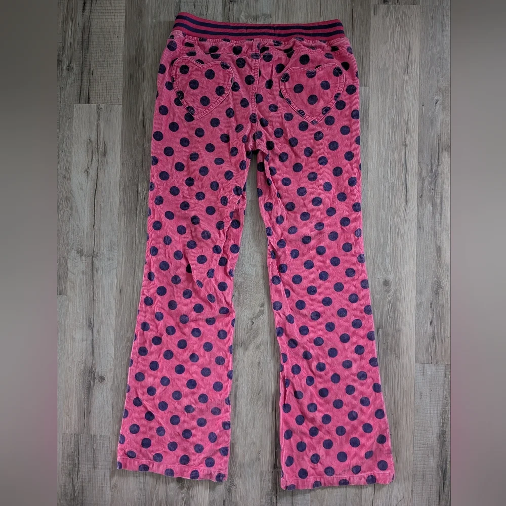 Mini Boden Pink and Blue Polka Dot Corduroy Heart Knee Pants, 12Y (Y1) - Picture 2 of 4